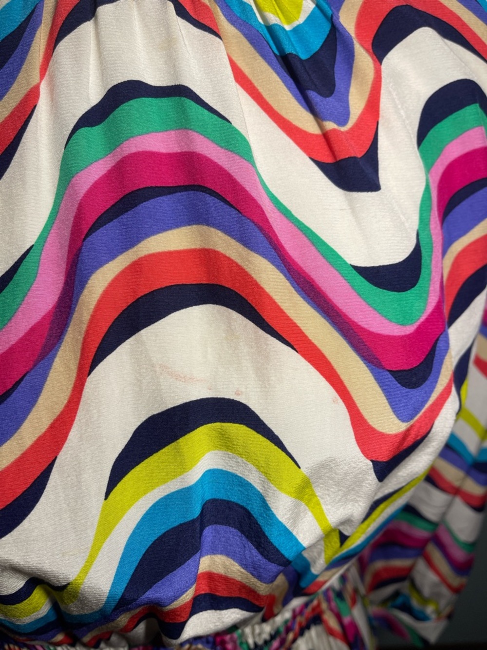 Kate Spade NY Silk Blend Brighton Zari Dress Size 10 Multicolor Wave Stripe - Picture 6 of 9